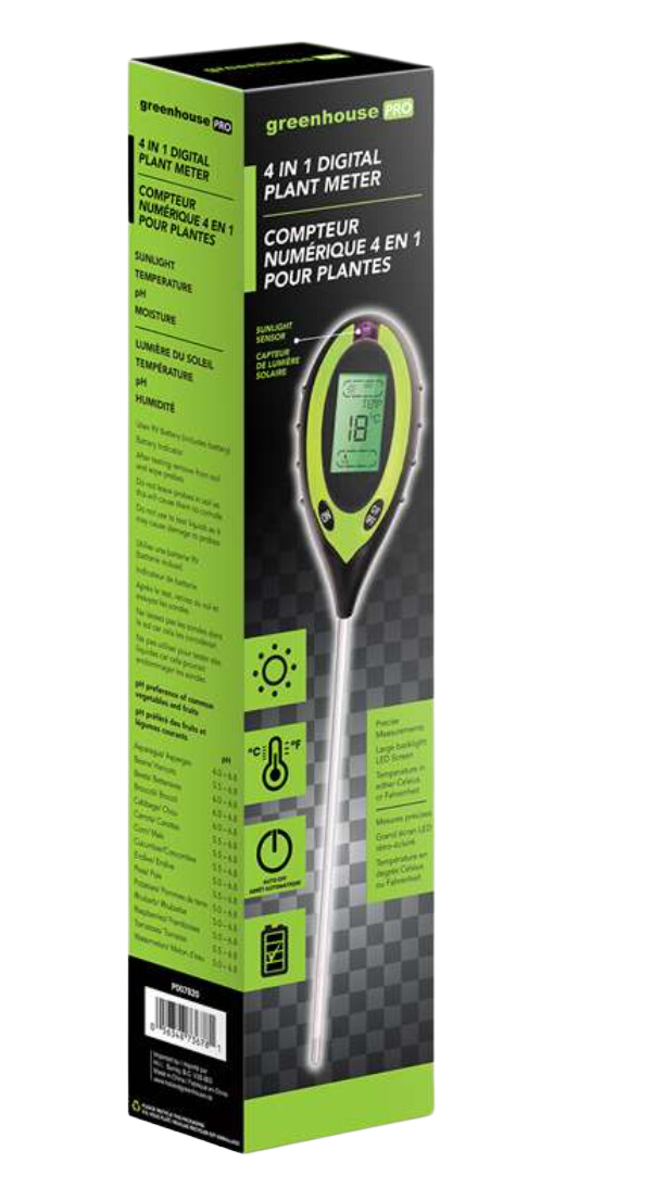 Greenhouse Pro Digital 4-in-1 Plant Meter