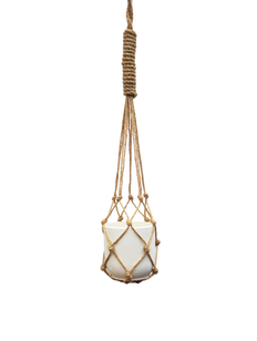 Jute Rope Ceramic Hanging Pot (10cm | Fits 4 inch)